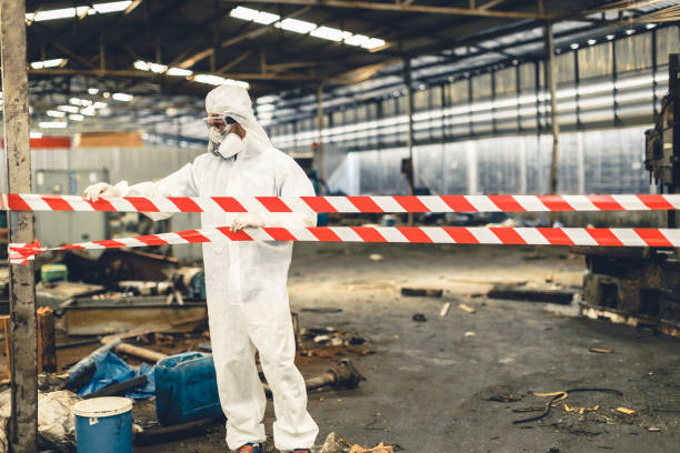 Professional Infectious Disease Decontamination technician working in West Hyannisport, MA